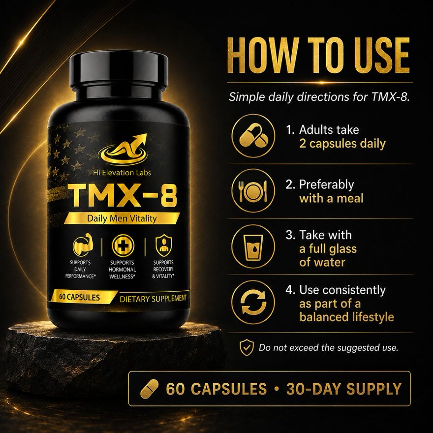TMX-8 Daily Men’s Vitality Support – 60 Capsules