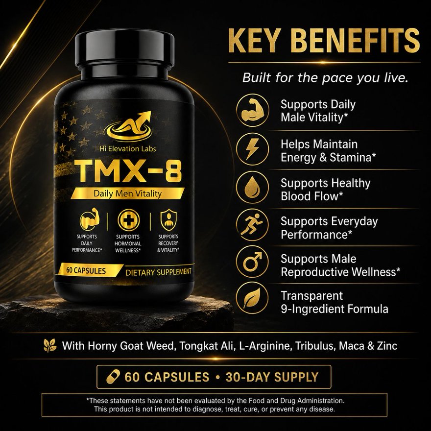 TMX-8 Daily Men’s Vitality Support – 60 Capsules