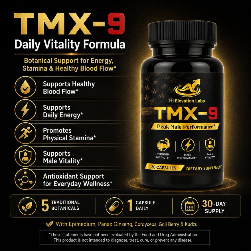 TMX-9 Daily Men’s Vitality Formula – 30 Capsules
