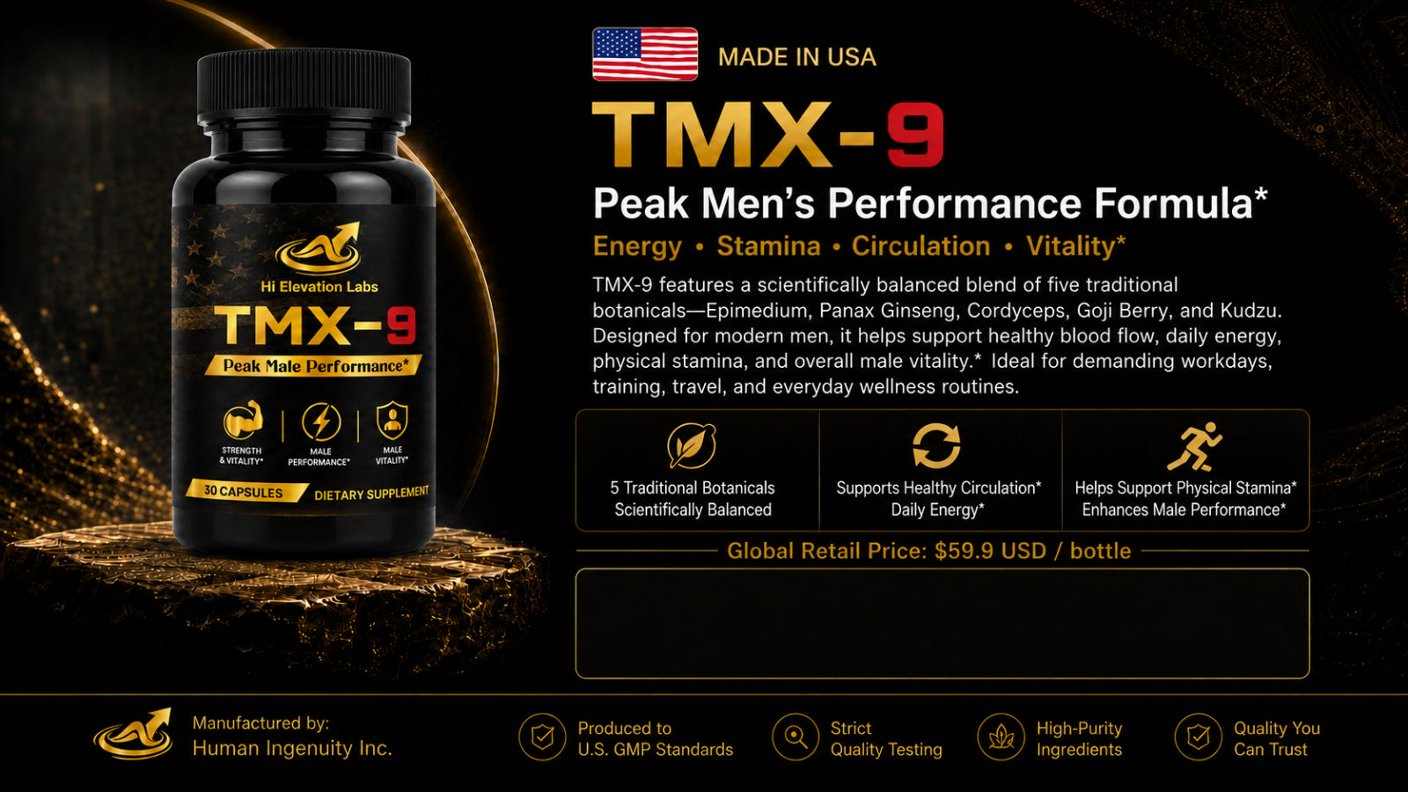 TMX-9 Daily Men’s Vitality Formula – 30 Capsules